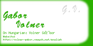 gabor volner business card